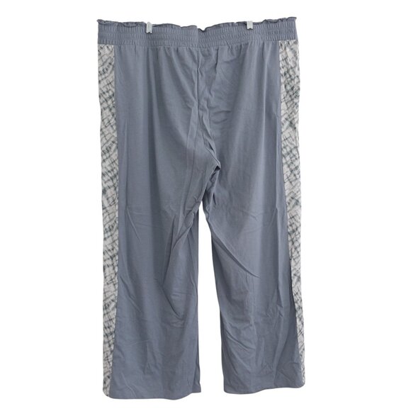 ANYBODY Shibori Wide Leg Pants Sz 2X Gray Elastic Waist Side Slits A374521 - Picture 2 of 6